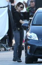 RACHEL MCADAMS on the Set of True Detective in Los Angeles