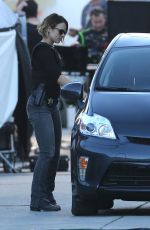 RACHEL MCADAMS on the Set of True Detective in Los Angeles