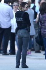 RACHEL MCADAMS on the Set of True Detective in Los Angeles