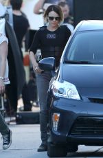 RACHEL MCADAMS on the Set of True Detective in Los Angeles