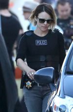 RACHEL MCADAMS on the Set of True Detective in Los Angeles