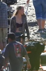 RACHEL MCADAMS on the Set of True Detective in Malibu