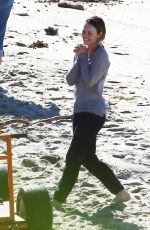 RACHEL MCADAMS on the Set of True Detective in Malibu