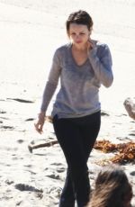 RACHEL MCADAMS on the Set of True Detective in Malibu
