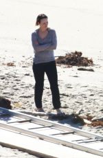 RACHEL MCADAMS on the Set of True Detective in Malibu