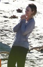 RACHEL MCADAMS on the Set of True Detective in Malibu