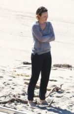 RACHEL MCADAMS on the Set of True Detective in Malibu