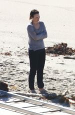 RACHEL MCADAMS on the Set of True Detective in Malibu