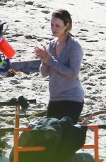 RACHEL MCADAMS on the Set of True Detective in Malibu