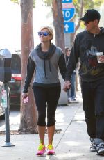 REESE WITHERSPOON in Leggings Out and About in Santa Monica 0602