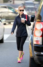 REESE WITHERSPOON in Spandex Out and About in Brentwood