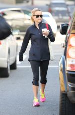 REESE WITHERSPOON in Spandex Out and About in Brentwood
