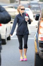 REESE WITHERSPOON in Spandex Out and About in Brentwood