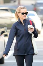REESE WITHERSPOON in Spandex Out and About in Brentwood