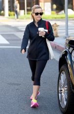 REESE WITHERSPOON in Spandex Out and About in Brentwood