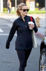 REESE WITHERSPOON in Spandex Out and About in Brentwood