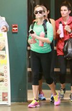 REESE WITHERSPOON in Tights Leaves a Gym in Santa Monica 2002