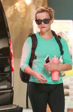 REESE WITHERSPOON in Tights Leaves a Gym in Santa Monica 2002