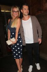 RHIAN SUGDEN Arrives at Rosso Restaurant in Manchester