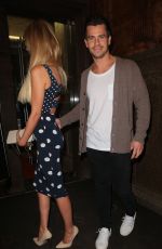 RHIAN SUGDEN Arrives at Rosso Restaurant in Manchester