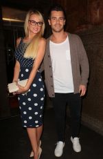 RHIAN SUGDEN Arrives at Rosso Restaurant in Manchester