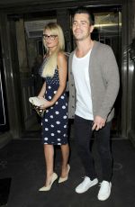 RHIAN SUGDEN Arrives at Rosso Restaurant in Manchester