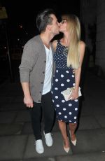 RHIAN SUGDEN Arrives at Rosso Restaurant in Manchester