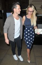 RHIAN SUGDEN Arrives at Rosso Restaurant in Manchester