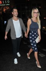 RHIAN SUGDEN Arrives at Rosso Restaurant in Manchester