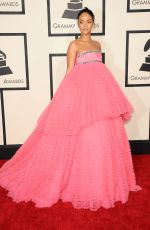 RIHANNA at 2015 Grammy Awards in Los Angeles