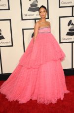 RIHANNA at 2015 Grammy Awards in Los Angeles