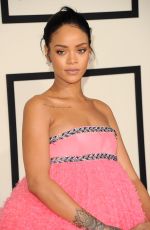 RIHANNA at 2015 Grammy Awards in Los Angeles