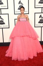 RIHANNA at 2015 Grammy Awards in Los Angeles