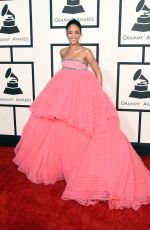 RIHANNA at 2015 Grammy Awards in Los Angeles