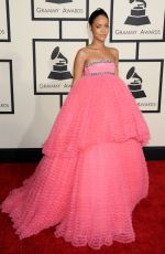 RIHANNA at 2015 Grammy Awards in Los Angeles