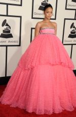 RIHANNA at 2015 Grammy Awards in Los Angeles