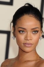 RIHANNA at 2015 Grammy Awards in Los Angeles