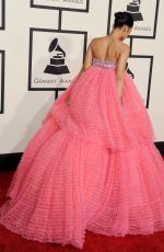 RIHANNA at 2015 Grammy Awards in Los Angeles