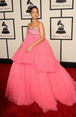 RIHANNA at 2015 Grammy Awards in Los Angeles