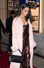 RIHANNA at Fendi New York Flagship Boutique Party at MBFW in New York