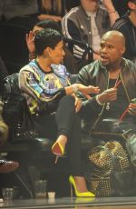 RIHANNA at NBA All-star Weekend at Barclays Center in New York