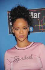 RIHANNA at NBA All-star Weekend at Barclays Center in New York