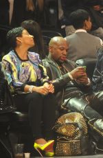 RIHANNA at NBA All-star Weekend at Barclays Center in New York
