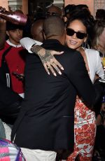RIHANNA at Roc Nation Grammy Brunch in Beverly Hills