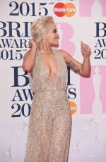 RITA ORA at Brit Awards 2015 in London