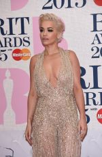 RITA ORA at Brit Awards 2015 in London
