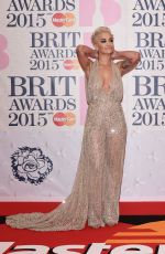 RITA ORA at Brit Awards 2015 in London