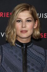 ROSAMUND PIKE at Louis Vuitton Series 2 Exhibition in Hollywood