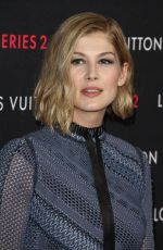 ROSAMUND PIKE at Louis Vuitton Series 2 Exhibition in Hollywood