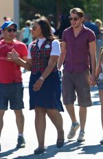 SARAH HYLAND and Dominic Sherwood Out Disneyland